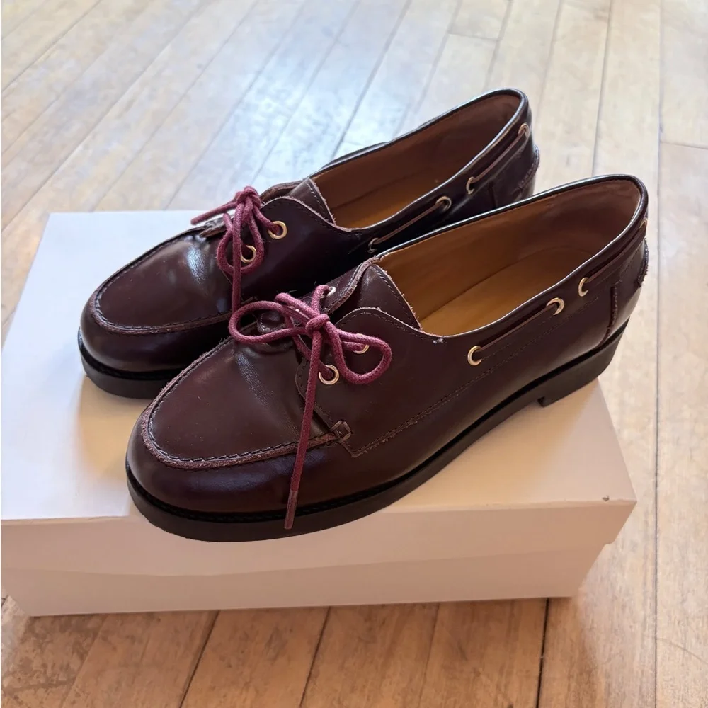 Sezane Caroline Leather Mocassin Loafers